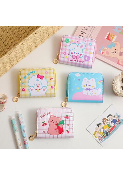Kadın Kısa Sevimli Cüzdan Kore Karikatür Sevimli Ayı Küçük Mini Para Cüzdan Çanta Debriyaj Kart Nakit Organizatör Para Çantası Çanta Cüzdan (Yurt Dışından) fiyatları
