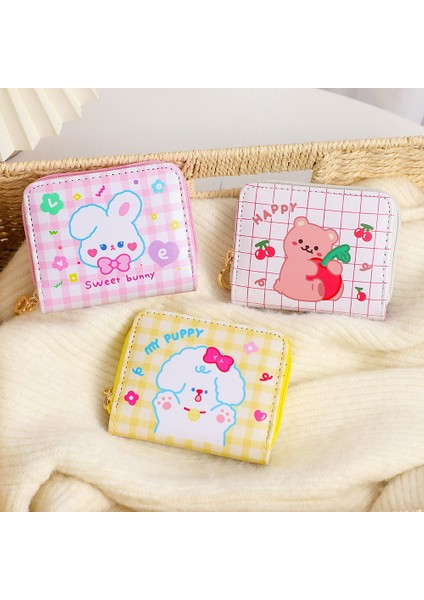 Kadın Kısa Sevimli Cüzdan Kore Karikatür Sevimli Ayı Küçük Mini Para Cüzdan Çanta Debriyaj Kart Nakit Organizatör Para Çantası Çanta Cüzdan (Yurt Dışından) modelleri