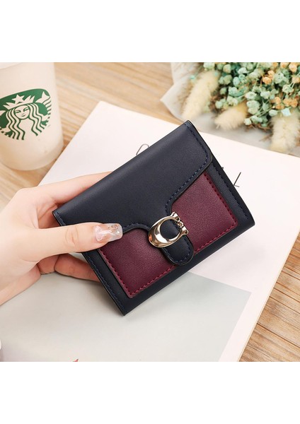 Geestock Kadın Mını Cüzdanlar Pu Kart Tutucu Basit Moda Küçük Katlanır Cüzdan Kart Çanta Çile Mini Debriyaj (Yurt Dışından)