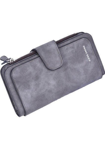 Büyük Kart Kapasiteli Mat Suni Deri Uzun Cüzdan Para Nakit Çanta (Yurt Dışından) fiyatları