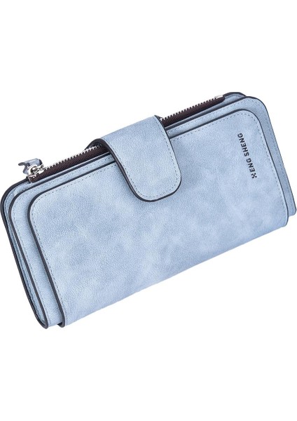 Büyük Kart Kapasiteli Mat Suni Deri Uzun Cüzdan Para Nakit Çanta (Yurt Dışından) modelleri