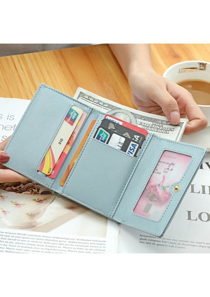 Kawaii Hayvanlar Kadın Cüzdan Para Çantaları Kısa Çanta Kadın Küçük Kart Tutucu Kız Çocuk Çantası Bayanlar Kart Tutucu Bozuk Para Cüzdanı Kadın Cüzdan (Yurt Dışından)