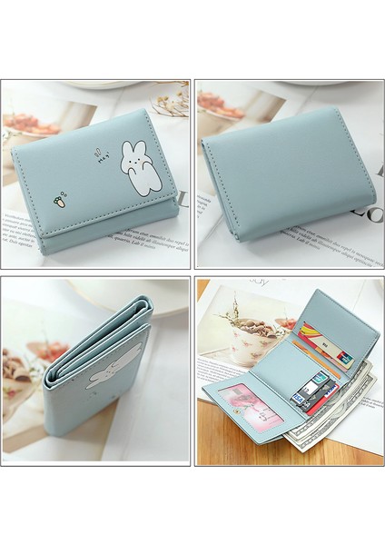 Kawaii Hayvanlar Kadın Cüzdan Para Çantaları Kısa Çanta Kadın Küçük Kart Tutucu Kız Çocuk Çantası Bayanlar Kart Tutucu Bozuk Para Cüzdanı Kadın Cüzdan (Yurt Dışından)