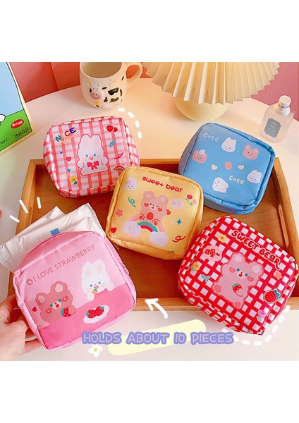 Kawaii Ayı Mini Debriyaj Cüzdan Kızlar Için Sevimli Para Kart Sahibinin Kese Küçük Makyaj Peçetesi Kulaklık Çantası (Yurt Dışından) fiyatları