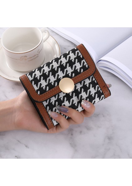 Kore Moda Küçük Cüzdan Kadın Kısa Paragraf Yeni Balıksırtı Çoklu Kart Cüzdan Vahşi Öğrenci Bozuk Para Cüzdanı Kart Paketi Kadın (Yurt Dışından) fiyatları