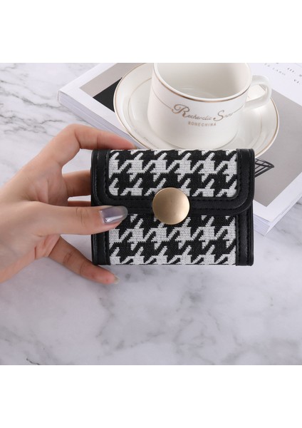 Kore Moda Küçük Cüzdan Kadın Kısa Paragraf Yeni Balıksırtı Çoklu Kart Cüzdan Vahşi Öğrenci Bozuk Para Cüzdanı Kart Paketi Kadın (Yurt Dışından) modelleri