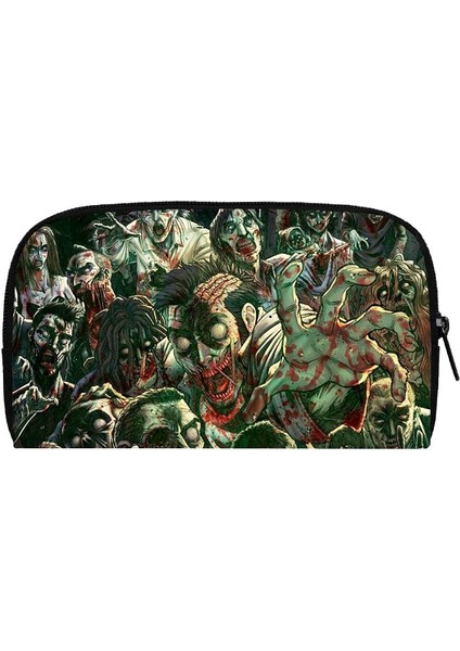 Korku Karakter Zombi Cüzdan Kadın Karikatür Zombi Korku Baskı Çantalar Telefon Tutucu Para Sikke Çanta Taşınabilir Uzun Cüzdan Hediye (Yurt Dışından) fırsatları