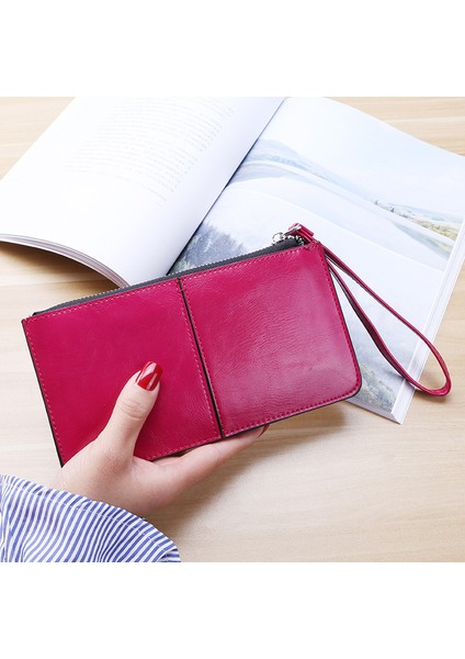 Kadın Cüzdan Uzun Moda Fermuarlı Debriyaj El Çantası 2022 Yeni Cep Telefonu Çantası Kart Tutucu Bozuk Para Cüzdanı Ince Cüzdan (Yurt Dışından) fırsatları