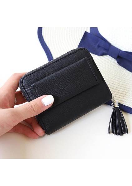 Kadın Kız Mini Püskül Küçük Cüzdan Bozuk Para Cüzdanı Kredi Kartı Tutucu Organizatör Cep Klasik Katı Çantalar Yeni Moda Cüzdan (Yurt Dışından)