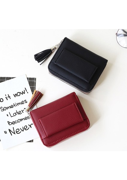 Kadın Kız Mini Püskül Küçük Cüzdan Bozuk Para Cüzdanı Kredi Kartı Tutucu Organizatör Cep Klasik Katı Çantalar Yeni Moda Cüzdan (Yurt Dışından) fiyatları