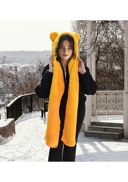 Pababo Soğuk Havalara Karşı Koruma: Kapşonlu Welsoft Peluş Bere - Atkılı - Polar Boyunluk fiyatları