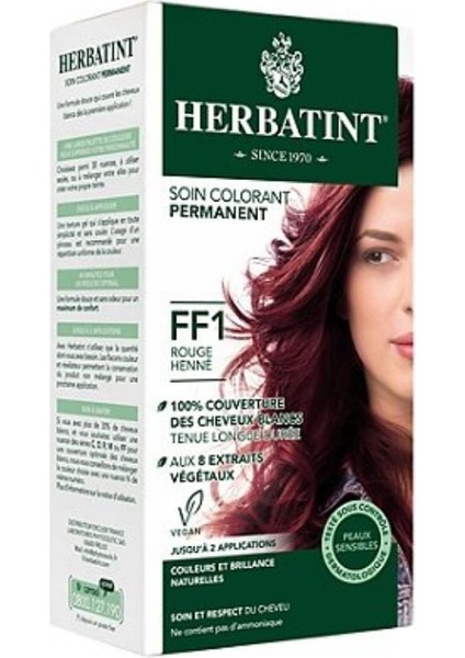 Ff1 Rouge Henne Kalıcı Bitkisel Saç Boyası