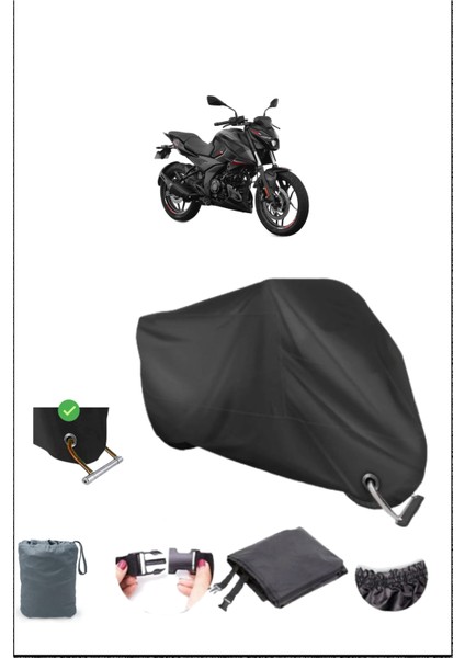 Bajaj Pulsar N 250 Için Kilit Uyumlu Siyah Motosiklet Branda, Güvenli, Su Geçirmez