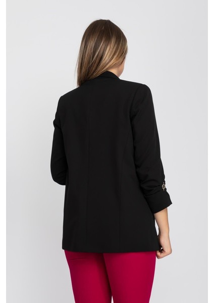 Kadın Blazer Kolu Büzgülü Ceket