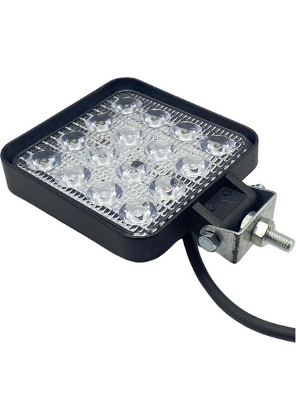 8V-110V Çalışma Lambası Kare (16 x 3W Power Ledli) (109*109*28 Mm) fiyatları
