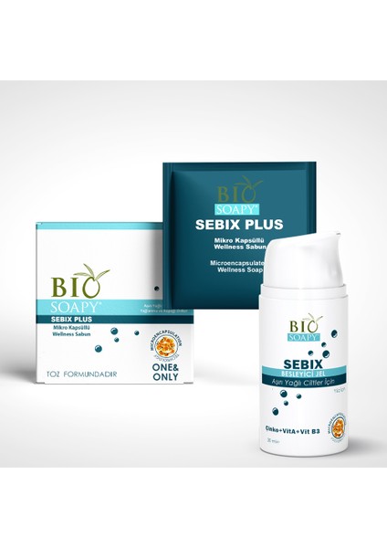 Sebix Jel+Sebix Plus Saç Sakal Puilanan Deri İçin Onarıcı 30 Şase /30 ml 2 Li Set