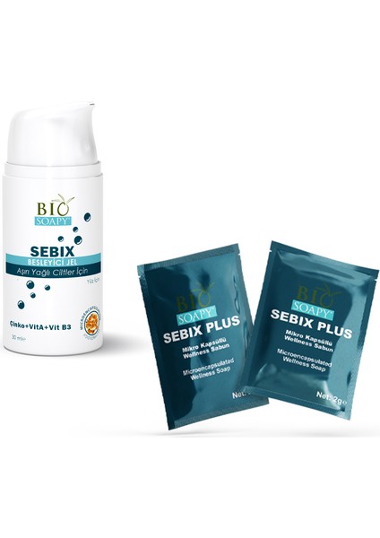 Sebix Jel+Sebix Plus Saç Sakal Puilanan Deri İçin Onarıcı 30 Şase /30 ml 2 Li Set