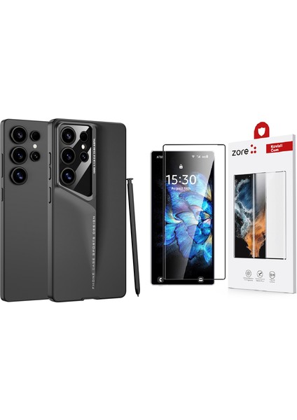 Galaxy S25 Ultra Kılıf Ultra İnce Kamera Korumalı Sert Rubber Zore Procase Kapak + Zore Dias Cam Ekran Koruyucu