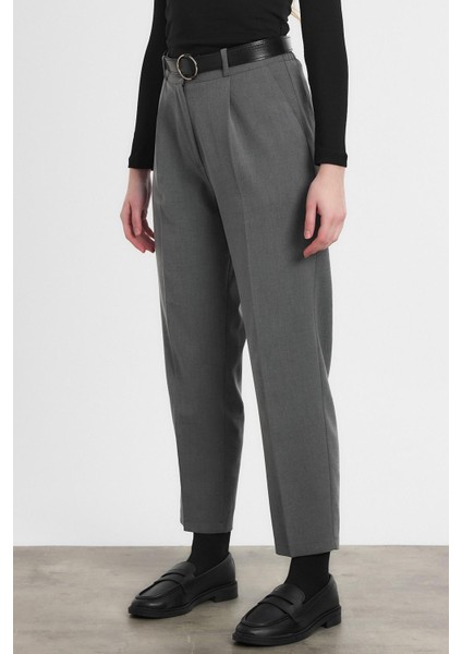3965 Kemer Detay Pantolon Gri modelleri