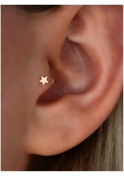 Cerrahi Çelik Yıldız Labret Pıercıng -Kulak&dudak Için 1 Adet fiyatları