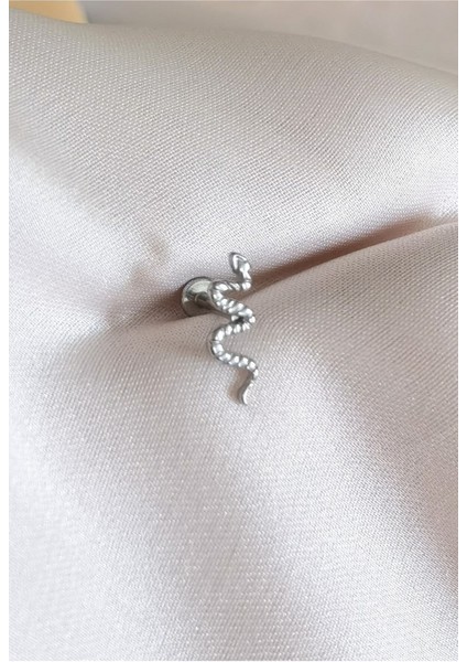 Cerrahi Çelik Uzun Yılan Piercing - 1 Adet