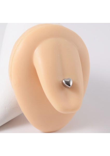 Cerrahi Çelik Sevgiliye Kalp Dil Piercingi - Bar Uzunluğu 18 mm - 1 Adet fırsatları
