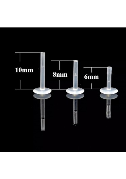 Zirkon Taşlı Bioplast Piercing - 1 Adet
