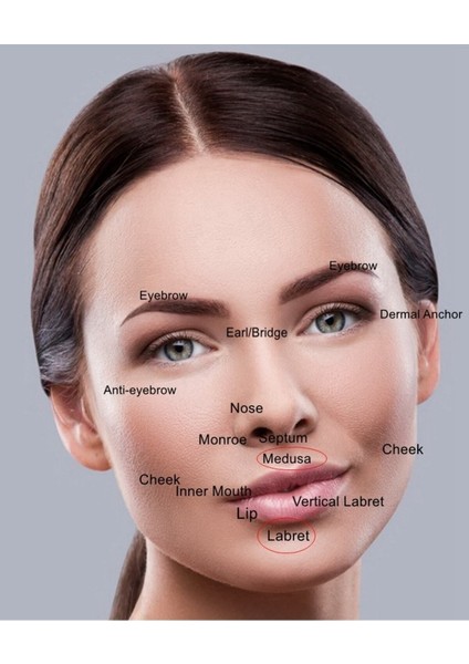 Zirkon Taşlı Bioplast Piercing - Taş Çapı 2mm- 1 Adet