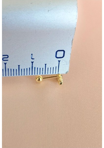 925 Ayar Gümüş Zirkon Taşlı Göz Piercing/küpe - 1 Ad. fırsatları