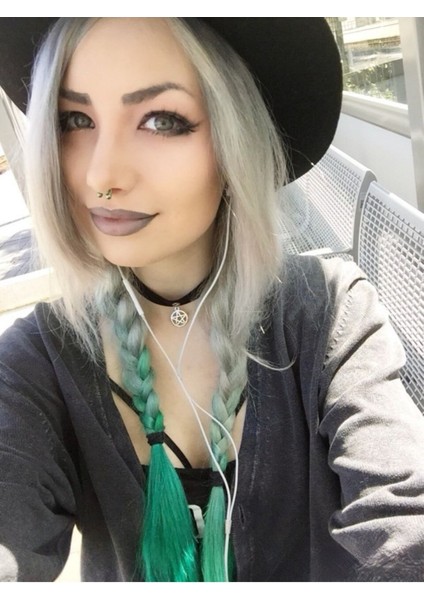 316 L Cerrahi Çelik Rainbow C Piercing-Çap 6mm-Kalınlığı 1,2mm-Top Çapı 3mm- 1 Adet