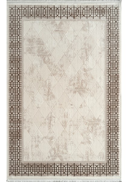 Kim Royal KC06A Krem Vizon Akrilik Yumuşak Dokulu Modern Halı Karademir Home