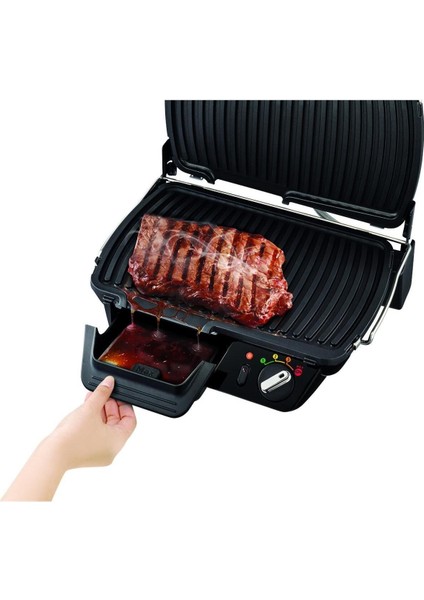 Paslanmaz Çelik - Inox Premium Xl Döküm Izgara ve Tost Makinesi