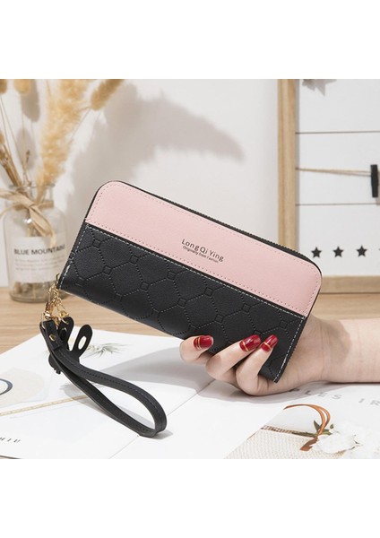 Pu Hit Renk Kadın Cüzdan Moda Uzun Fermuar Cüzdan Kadınlar Için 2022 Lüks Dikiş Püskül Debriyaj Trend Tüm Maç Kart Sahibinin (Yurt Dışından)