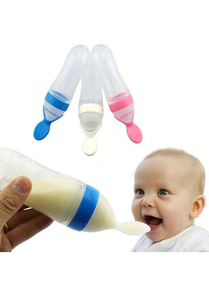 【happier】 1 Adet Yeni 90 ml Bebek Bakımı Biberon Silikon Ekstrüzyon Tipi Besleme Bebek Çocuk Kaşık Pirinç Ezmesi Biberon (Yurt Dışından)