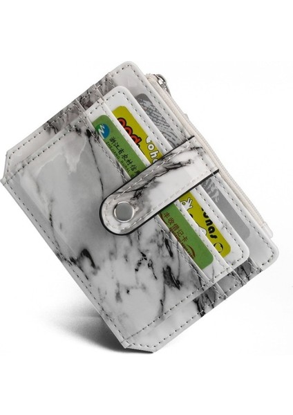 Mermer Dokulu Kart Tutucu Kısa Beyaz Küçük Çoklu Kart Kart Çantası Iş Cebi Ince Ince Kımlık Kredi Kartı Para Tutucu Cüzdan (Yurt Dışından) modelleri