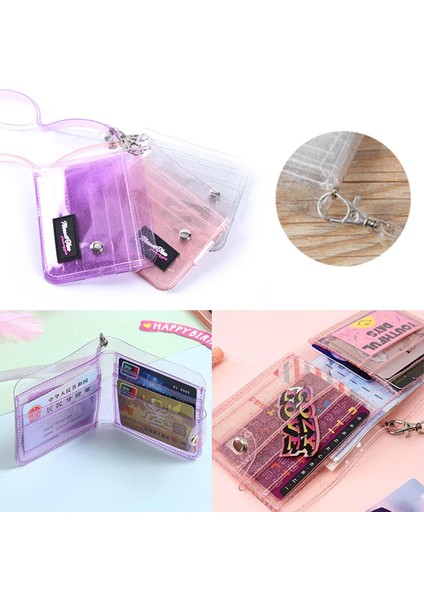 Pvc Temizle Jöle Çanta Mini Para Cüzdan Kart Sahibinin Şeffaf Kadın Çanta Bayan Çanta Cüzdan Jöle Kart Sahibinin (Yurt Dışından)