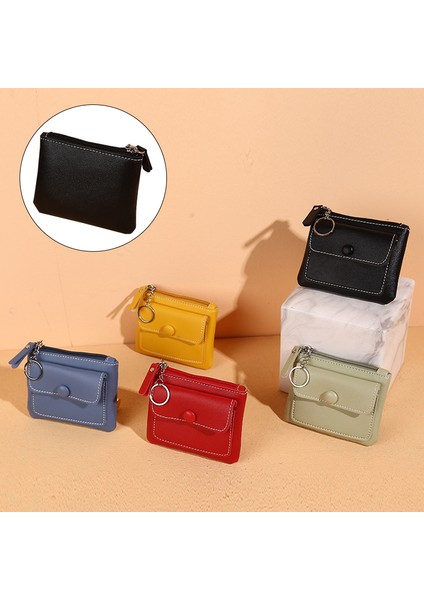 Moda Pu Deri Bozuk Para Cüzdanı Kadın Mini Sevimli Kart Cüzdan Anahtarlık Saklama Çantası Kızlar 2021 Yeni Temizle Küçük Kese El Çantalar (Yurt Dışından)