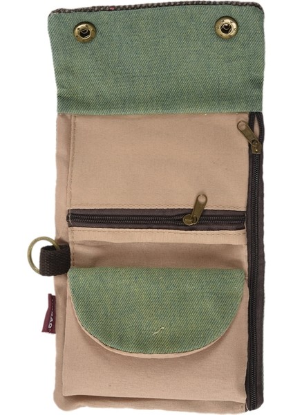 Uni Erkek Kadın Üç Katmanlı Katlanmış Manuel Kanvas Cüzdan Çanta Çoklu Kart Tutucu, Erkek Kız Çok Fonksiyonlu Bozuk Para Cüzdanı (Yurt Dışından) indirimleri