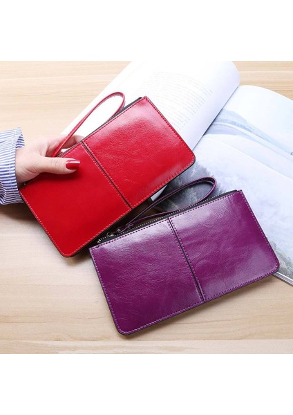 Npıql Kadın Bayan Hediye Fermuarlı Para Klipsi Çoklu Kart Cepler Kart Durumda Kart Tutucu Bozuk Para Cüzdanı Uzun Cüzdan (Yurt Dışından) indirimleri