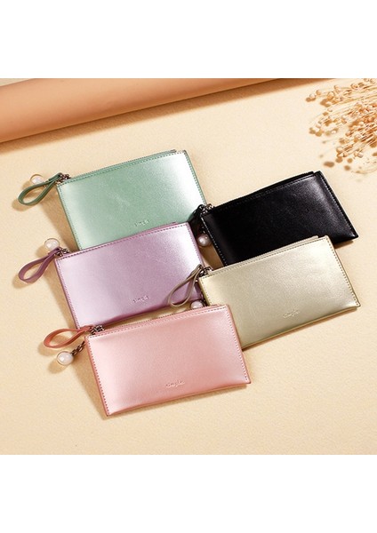 Mini Kadın Kredi Iş Bankası Kart Sahipleri Sedefli Yüzey Ultra Ince Kadın Fermuar Cüzdan Sevimli Bozuk Para Cüzdanı Para Çantası Kılıfı (Yurt Dışından) fiyatları
