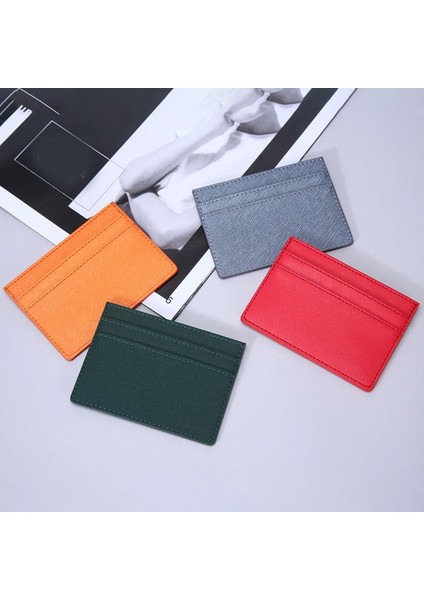 Moda Çift Taraflı Ultra-Ince Kart Sahibinin Banka Kredi Kimlik Kartları Kılıfı Cüzdan Organizatör Ince Iş Bankası Kartı Paketi (Yurt Dışından)