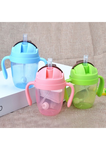 300ML Bardak Sızdırmaz Emme Biberon Taşınabilir Toksik Olmayan Saman Saplı Süt Geniş Ağız Suyu Pp Eğitim Bebekler (Yurt Dışından) indirimleri