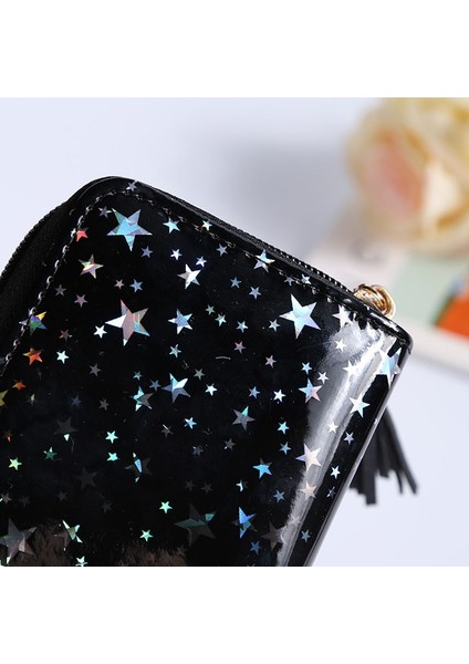 Pu Cüzdan Kadın Küçük Kısa Cüzdan Yıldız Baskı Kredi Bankası Kart Sahibinin Sevimli Cüzdan Fermuar Çantalar Kadın Bozuk Para Cüzdanı Para Çantası (Yurt Dışından) fiyatları