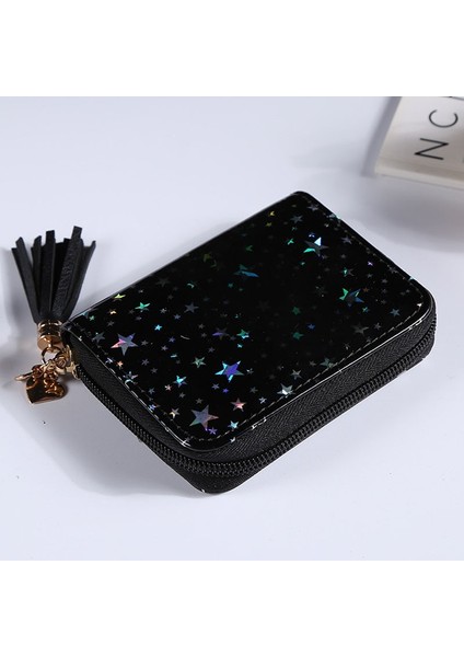 Pu Cüzdan Kadın Küçük Kısa Cüzdan Yıldız Baskı Kredi Bankası Kart Sahibinin Sevimli Cüzdan Fermuar Çantalar Kadın Bozuk Para Cüzdanı Para Çantası (Yurt Dışından) modelleri