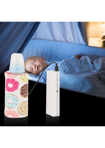 USB Biberon Isıtıcı Taşınabilir Süt Seyahat Isıtıcı Depolama Kapağı Yalıtım Termostatı (Yurt Dışından)
