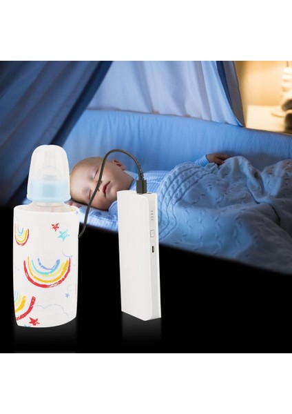 USB Biberon Isıtıcı Taşınabilir Süt Seyahat Isıtıcı Depolama Kapağı Yalıtım Termostatı (Yurt Dışından)