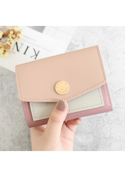 Kısa Kadın Cüzdan Kore Versiyonu Sevimli Öğrenci Küçük Cüzdan Kadın Basit Cüzdan Bayanlar Kart Tutucu Bozuk Para Cüzdanı Para Çantası (Yurt Dışından) fırsatları