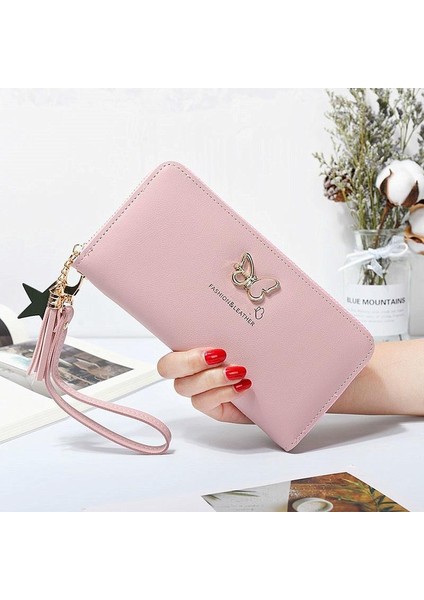 Moda Kelebek Kadın Cüzdan Bilek Kolu Telefon Kılıfı Uzun Bölüm Para Cep Kılıfı Çanta Kadın Çanta Kart Sahipleri 2020 (Yurt Dışından) modelleri
