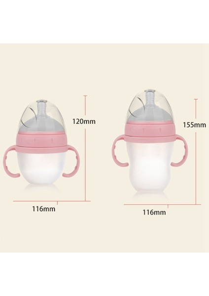 150ML 240ML Bpa Içermeyen Bebek Biberonu Gıda Sınıfı Silikon Bebek Suyu Süt Su Biberon Bardağı (Yurt Dışından)