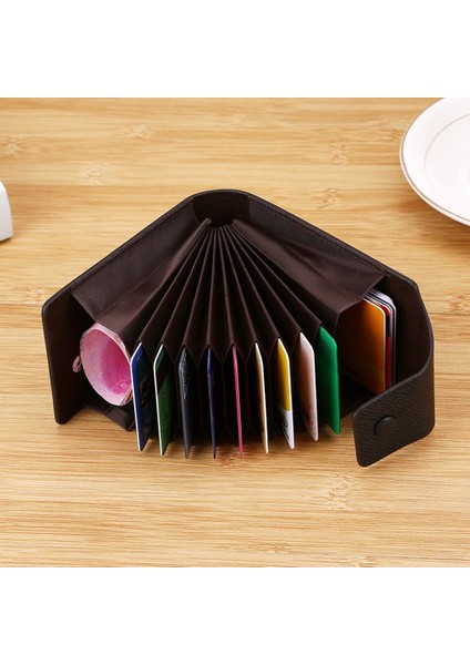 Moda Unisex Iş Deri Cüzdan Kımlık Kredi Kartı Tutucu Kart Kılıfı Cep Düzenleyici Para Telefonu Para Çantası Pasjeshouder Mannen (Yurt Dışından)